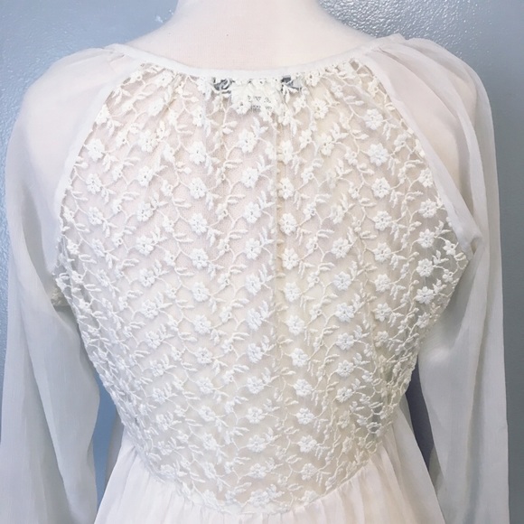 AMERICAN RAG CIE PURE LACE SHEER BOHO SHIRT - Picture 5 of 6